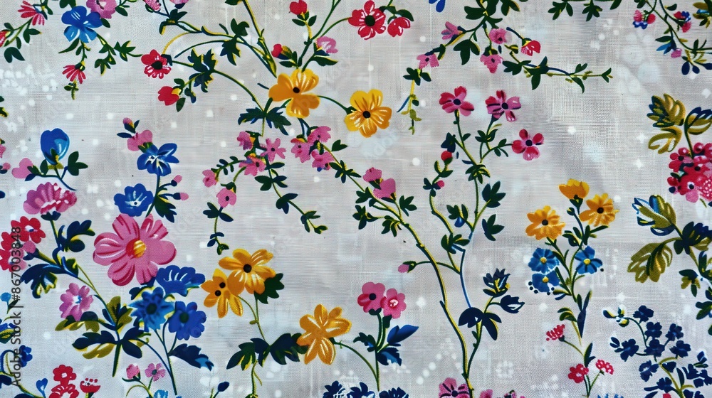Fototapeta premium A vintage fabric design on cloth UHD wallpaper