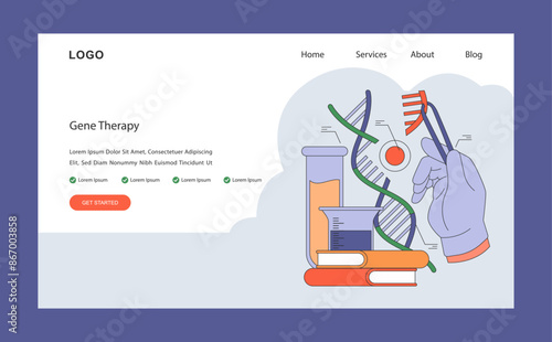 Genetic Advancement concept. Flat vector illustration.
