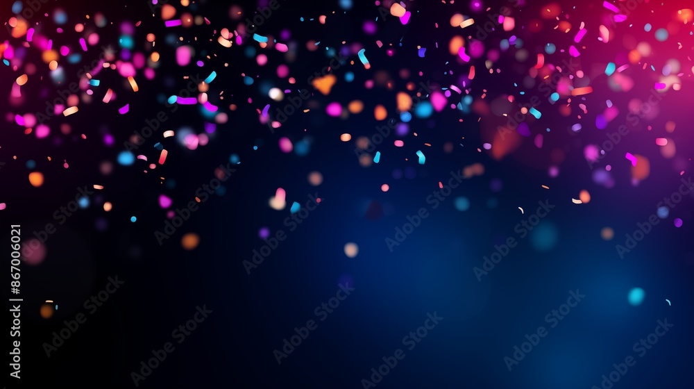 Colorful Confetti on a Vibrant Background with Sparkling Lights Colorful Confetti on a Vibrant Background with Sparkling Lights