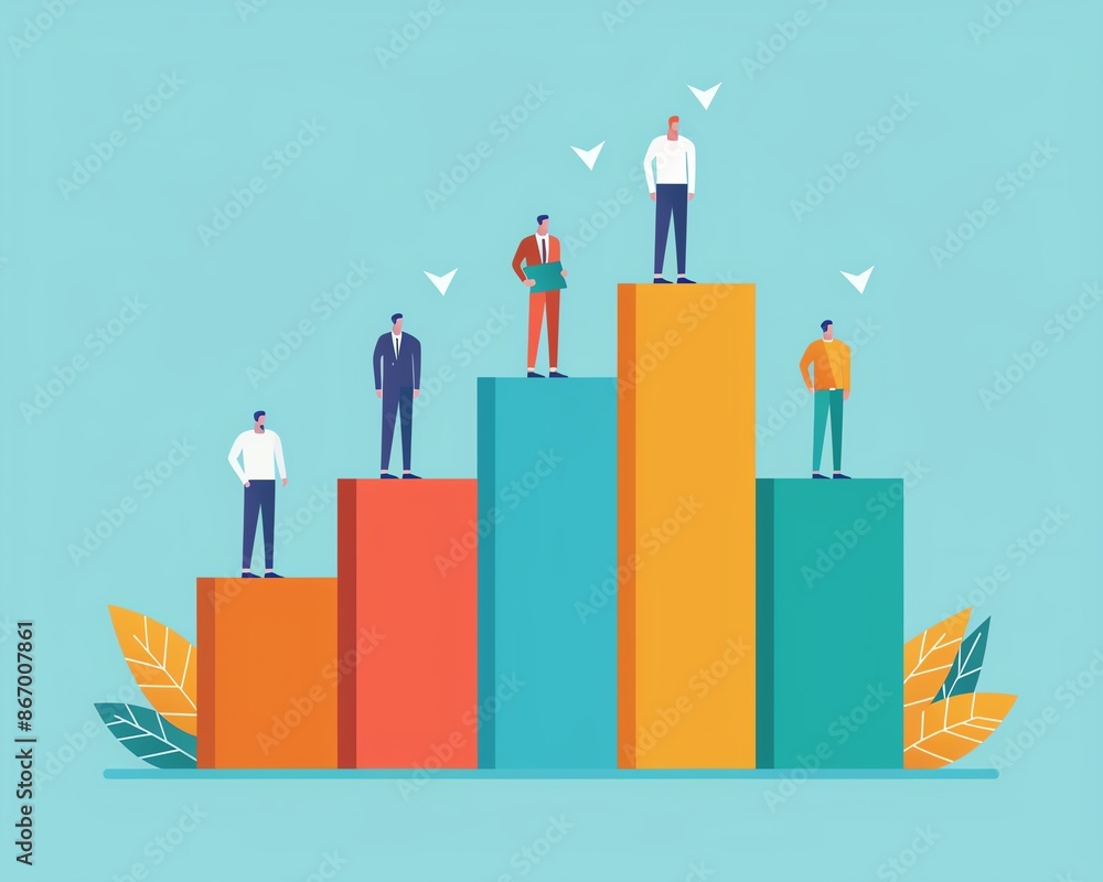Entrepreneurs managing employee performance and development using an HR module on a growth platform, HR management, employee development Entrepreneurs managing employee performance and development using an HR module on a growth platform, HR management, employee development