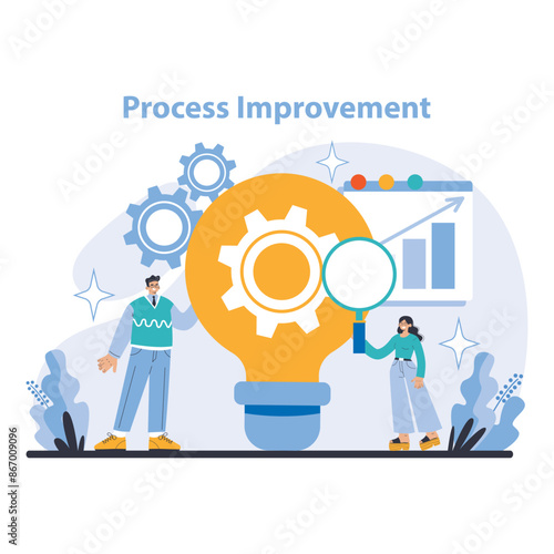 Production and Quality concept. Flat vector illustration.
