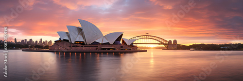 Ethereal Dawn at Sydney Opera House: A Testament to Iconic Australian Architecture photo