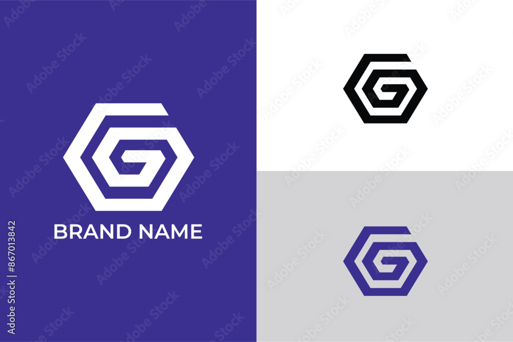 initial letter G hexagon icon shield logo, letter G diamond icon logo, letter G C hexagon business logo initial letter G hexagon icon shield logo, letter G diamond icon logo, letter G C hexagon business logo