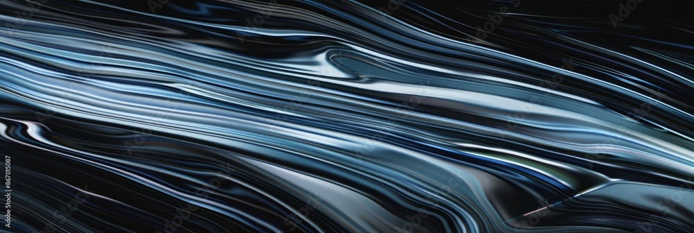 Abstract dark glass waves on a dark background. Modern abstract background Abstract dark glass waves on a dark background. Modern abstract background