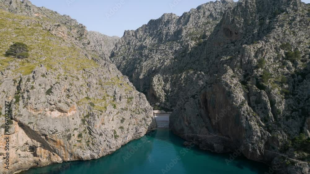Sa Calobra Beach, Torrent de Pareis, Mallorca. Lovely day with beautiful blue colors Sa Calobra Beach, Torrent de Pareis, Mallorca. Lovely day with beautiful blue colors