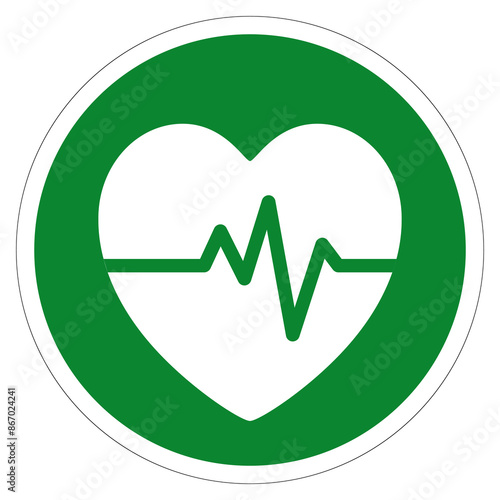 AED Automated External Defibrillator Symbol Sign, Vector Illustration, Isolate On White Background Label .EPS10
