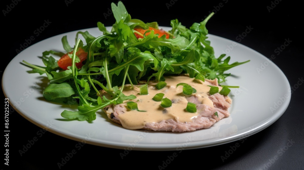 Tuna Salad with Arugula and Creamy Dressing Tuna Salad with Arugula and Creamy Dressing