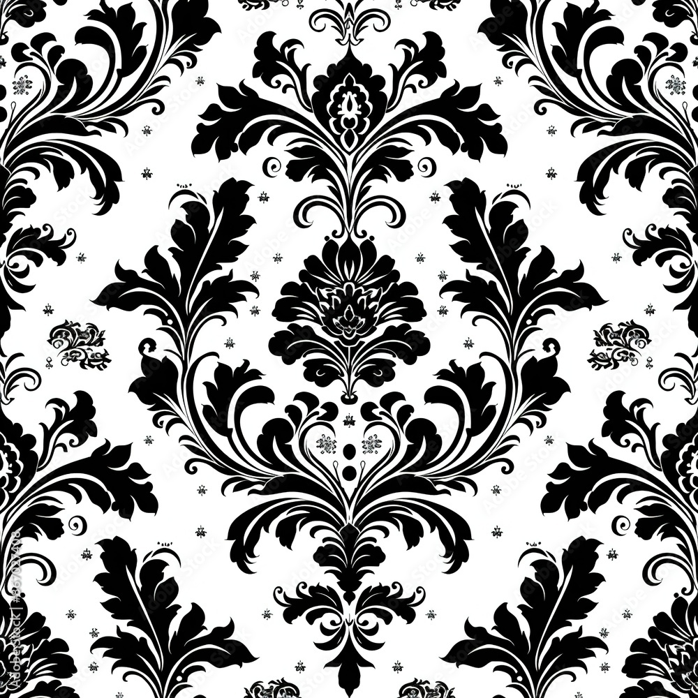 Fototapeta premium Damask seamless floral pattern Royal