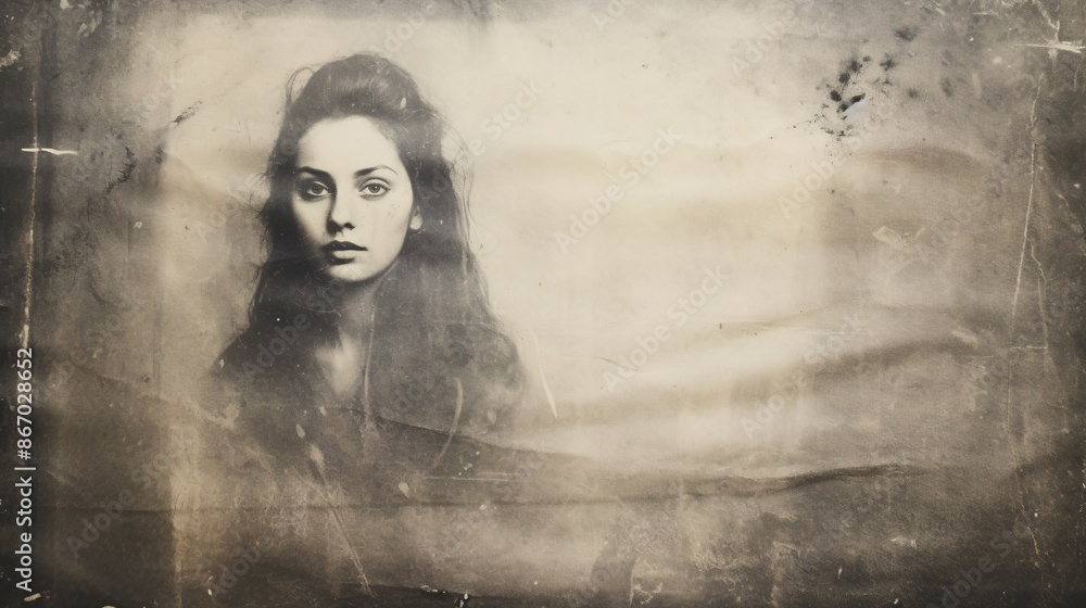Dusted old photo paper effect overlay. Dusted old photo paper effect overlay.
