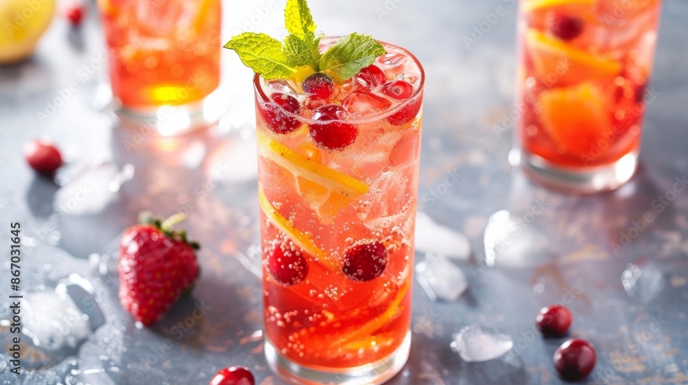 A refreshing beverage of homemade beach berry lemonade made with tart beach strawberries tangy cranberries and a twist of sea buckthorn juice. A refreshing beverage of homemade beach berry lemonade made with tart beach strawberries tangy cranberries and a twist of sea buckthorn juice.