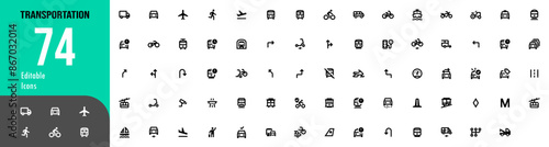 74 Editable Design Icons for Transportation