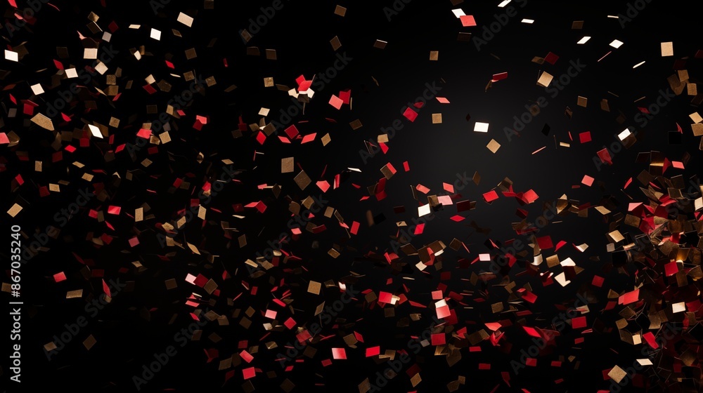 Vibrant Confetti Explosion on a Black Background Vibrant Confetti Explosion on a Black Background