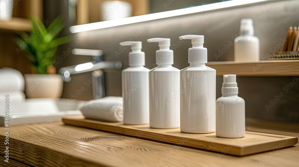 a set sleek cosmetic white clean bottles a set sleek cosmetic white clean bottles