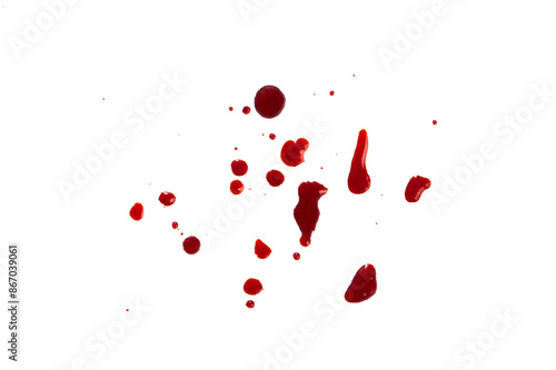 blood drop isolated on white
