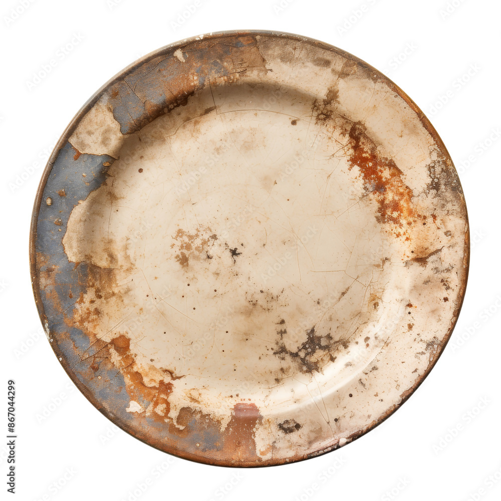 dirty plates isolated on white background dirty plates isolated on white background