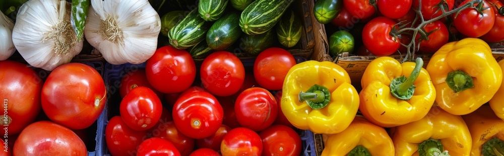 Fresh Vegetables at a Market Display Fresh Vegetables at a Market Display
