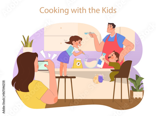 Family Hobbies concept.