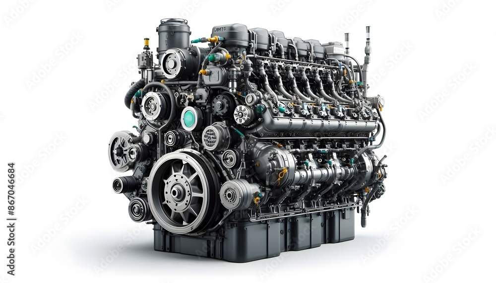 Engine, car engine, truck engine, powerful engine Engine, car engine, truck engine, powerful engine