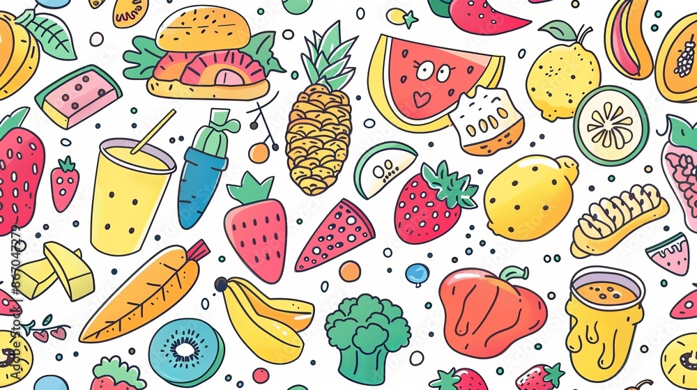 Cute and Fun Food and Snacks Coloring Book for All Ages Cute and Fun Food and Snacks Coloring Book for All Ages