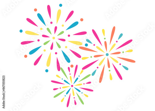 かわいい花火のイラスト