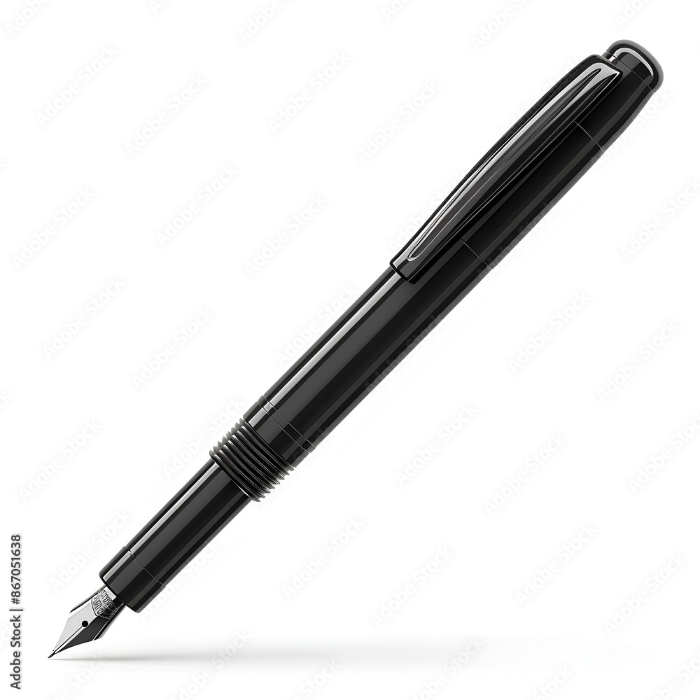 Sleek and Detailed Modern Pen Icon on a Clean White Background with Copy Space Sleek and Detailed Modern Pen Icon on a Clean White Background with Copy Space