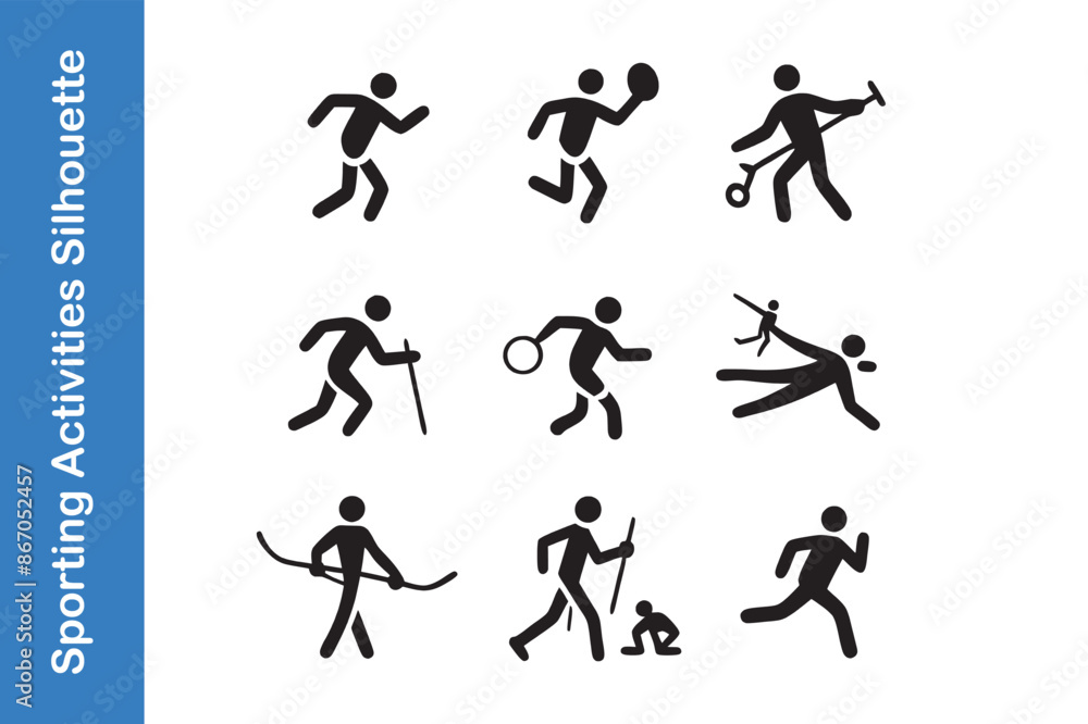 Obraz premium Sporting activities silhouettes 