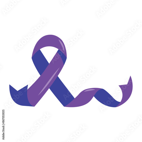 purple ribbon emblem for month alzheimers disease