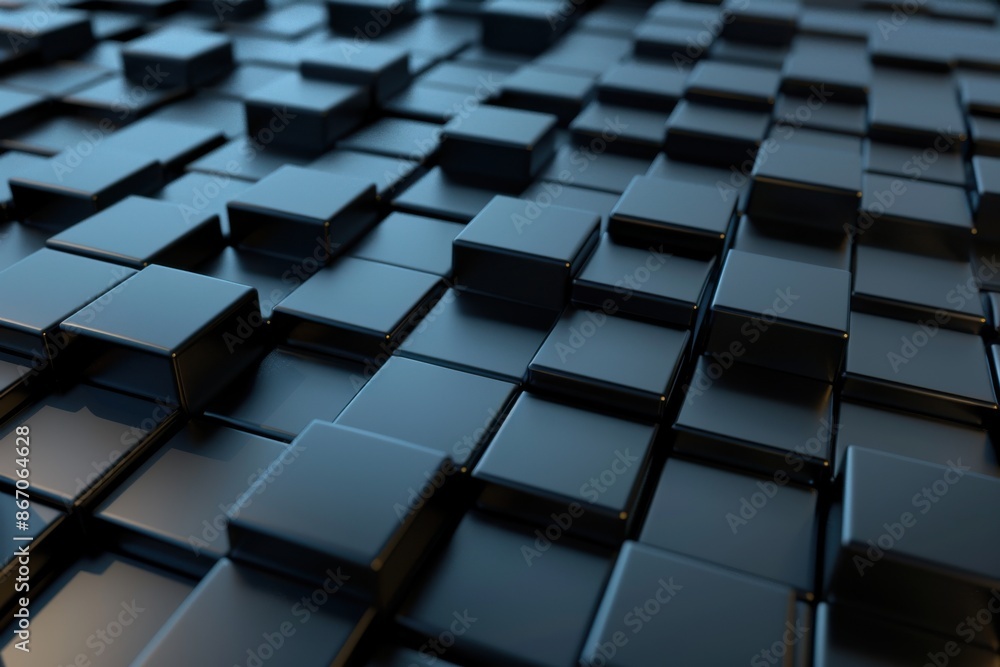 Abstract 3D background animation of moving black cubes. Seamless loop animation. Technology, futuristic and geometric background concept. Abstract 3D background animation of moving black cubes. Seamless loop animation. Technology, futuristic and geometric background concept.