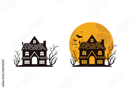 Halloween Haunted House illustration