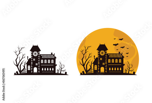 Halloween Haunted House illustration