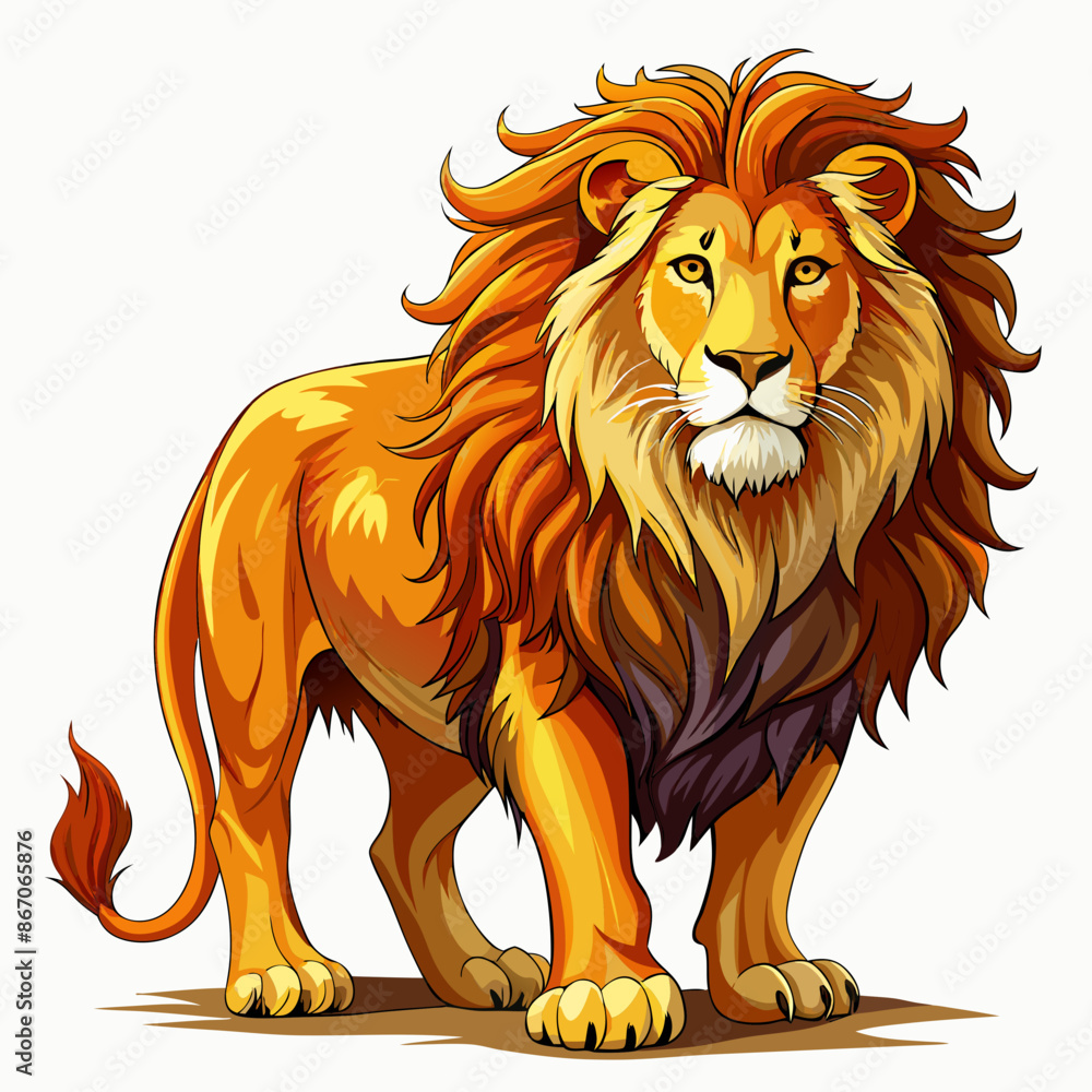 lion ,real style, white background lion ,real style, white background