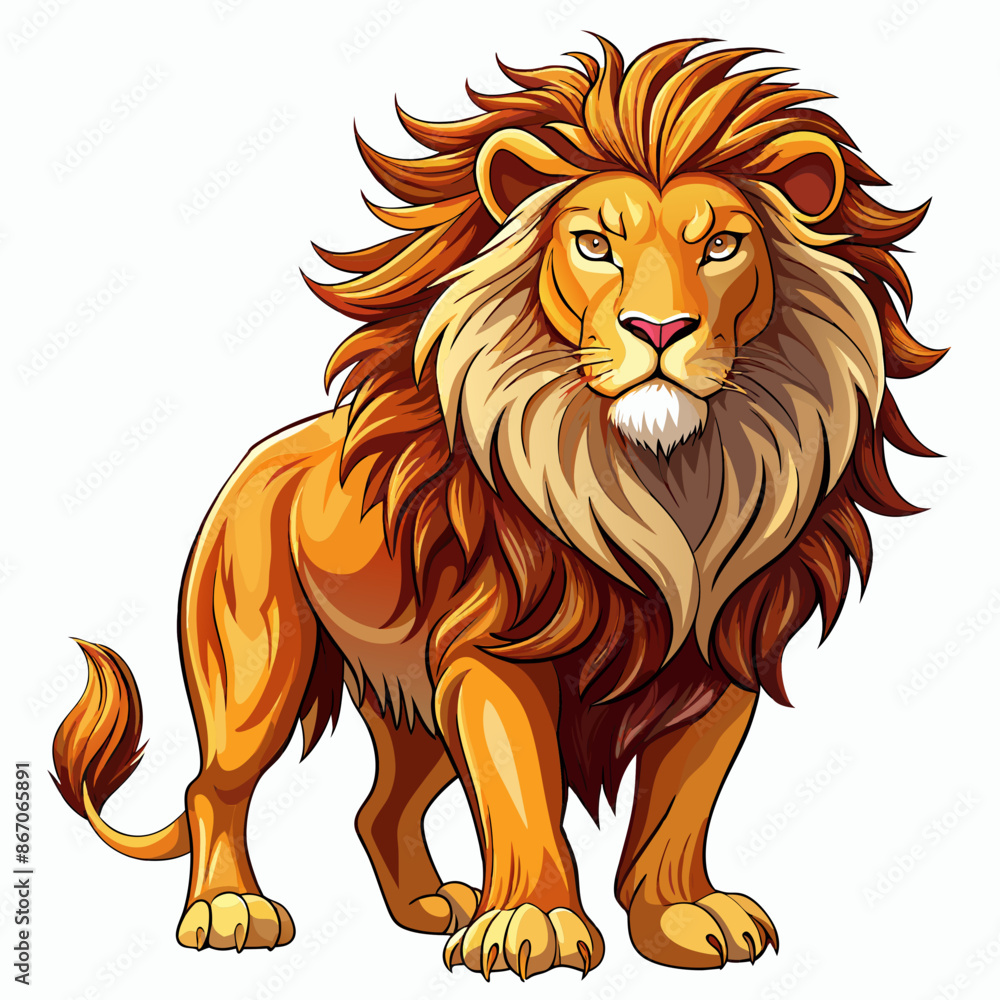 lion ,real style, white background lion ,real style, white background