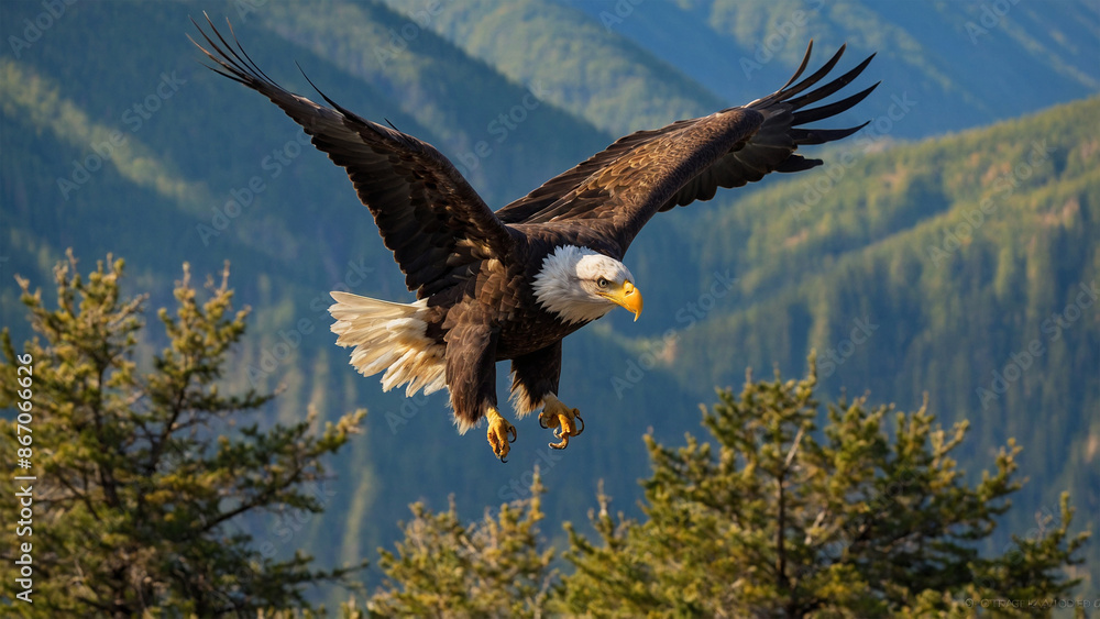 Obraz premium bald eagle in flight