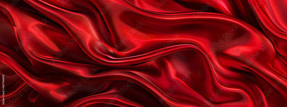 Obraz premium red silk background ,red satin background ,red satin fabric