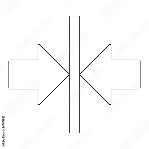 Quadro em tela thickness icon, measuring thickness