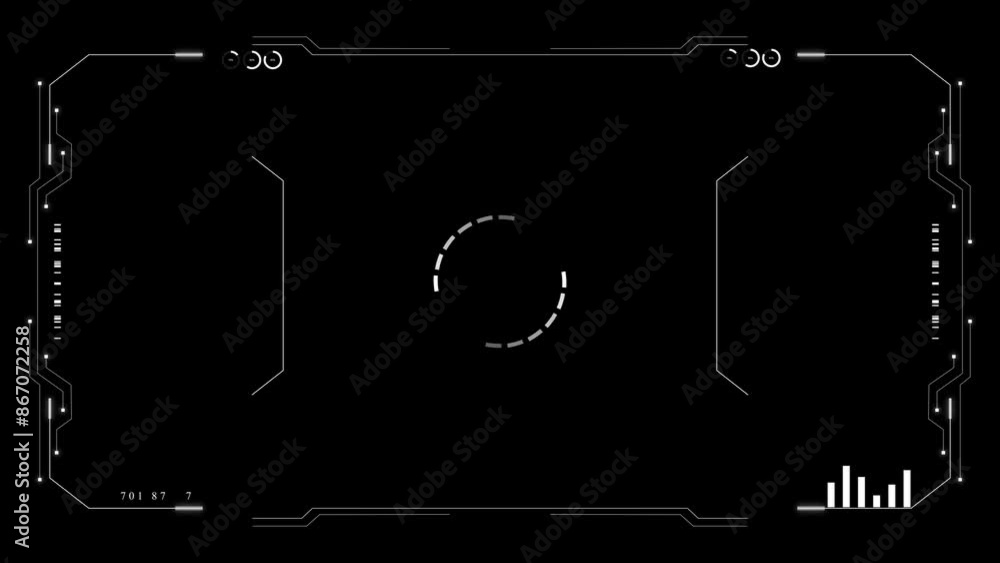 Futuristic cyber and technology viewfinder of future. interface data ...
