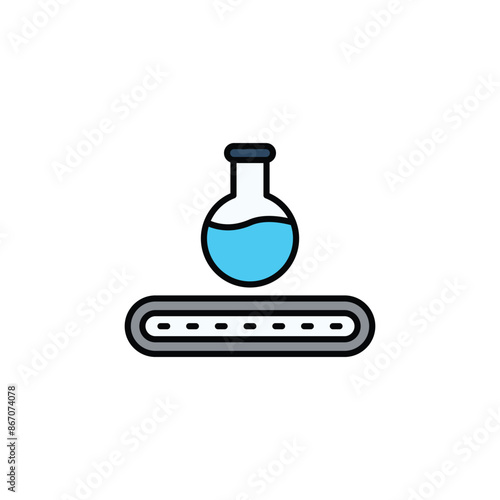 Chemicals icon design with white background stock illustration