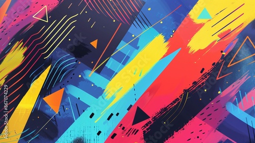 Abstract Colorful Geometric Artwork