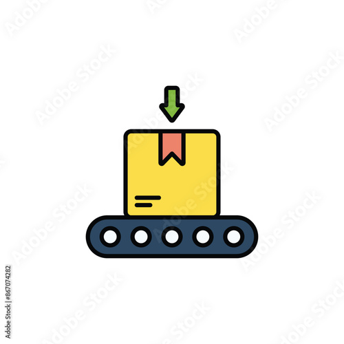 Packaging icon design with white background stock illustration