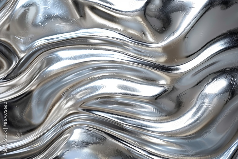 Silver abstract background with wavy pattern created with generative ai Silver abstract background with wavy pattern created with generative ai