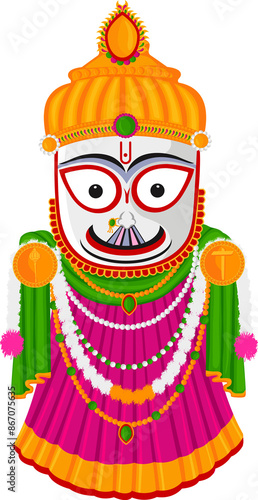 illustration of Rath Yatra Lord Jagannath