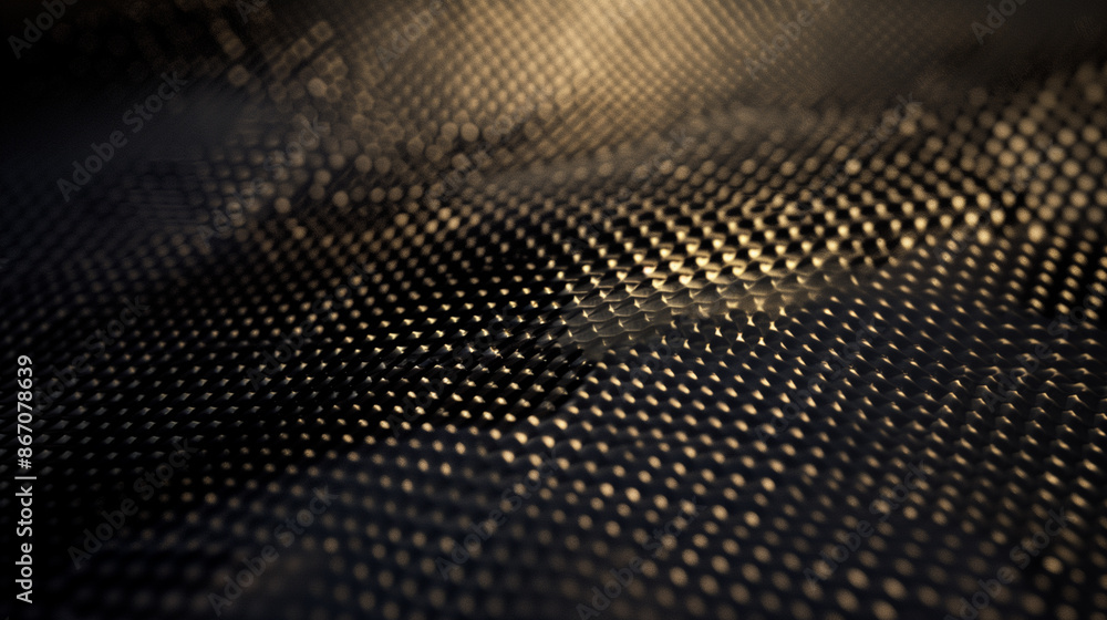 A close-up of a black fabric with a pattern of dots. The image has a moody and mysterious feel to it, as the dots are scattered throughout the fabric and the overall design is not very detailed A close-up of a black fabric with a pattern of dots. The image has a moody and mysterious feel to it, as the dots are scattered throughout the fabric and the overall design is not very detailed