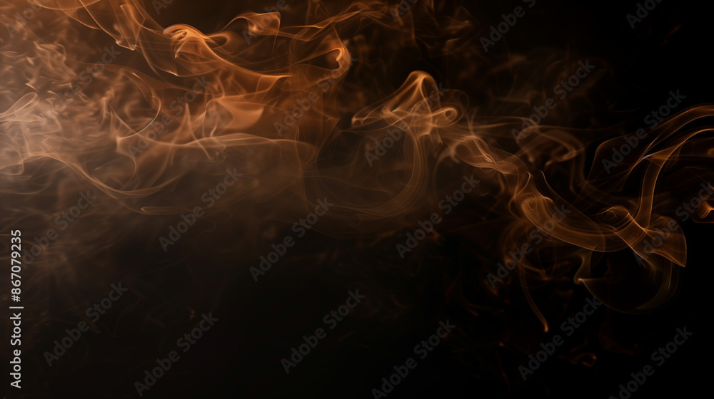 Fototapeta premium A black and orange background with smoke and fire