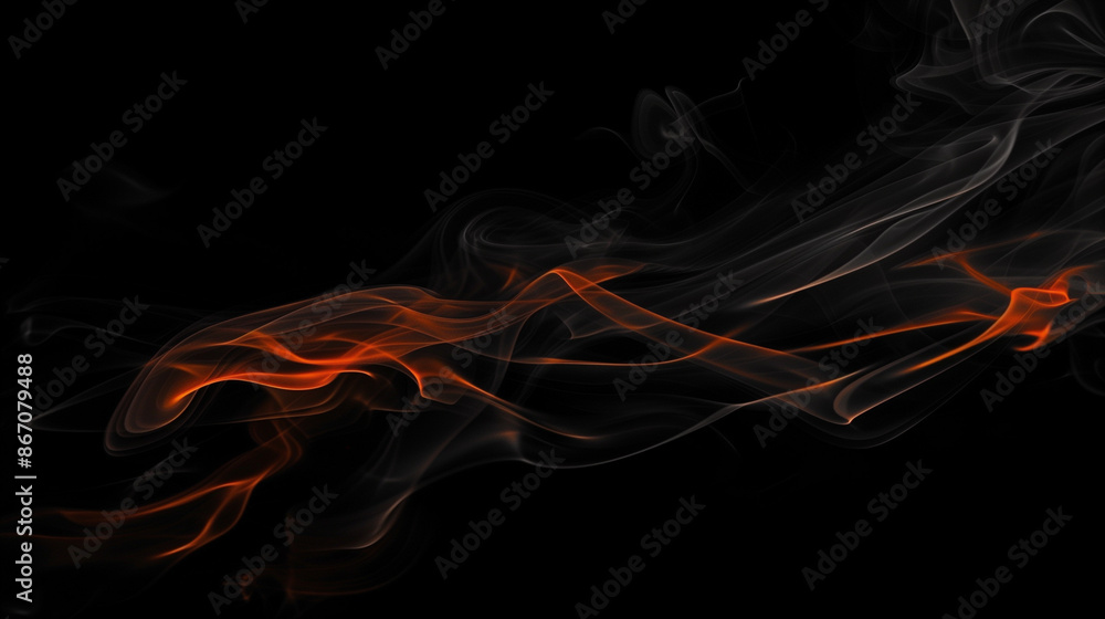 A black and orange background with smoke and fire A black and orange background with smoke and fire