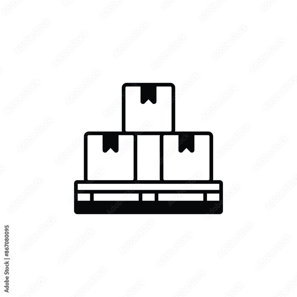 Pallet icon design with white background stock illustration Pallet icon design with white background stock illustration