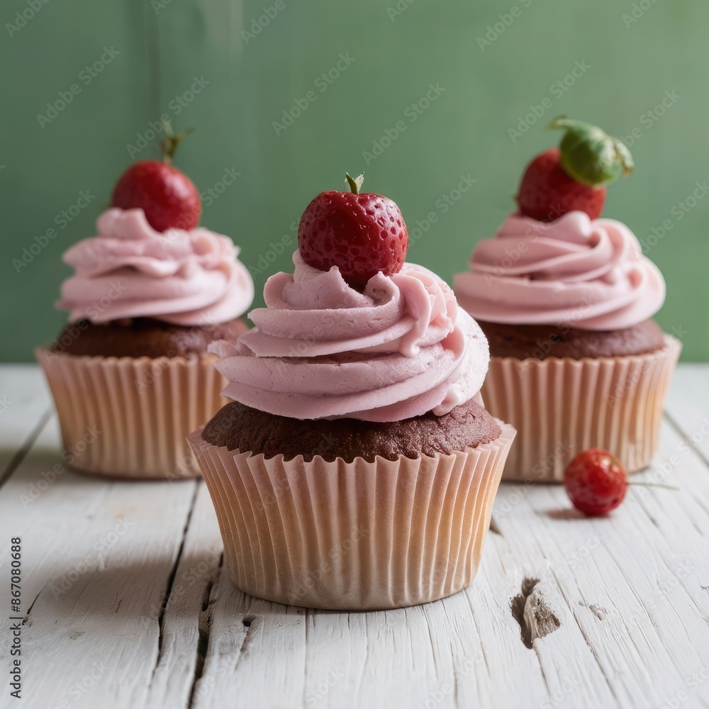 Freshly cupcake isolated on white background Freshly cupcake isolated on white background