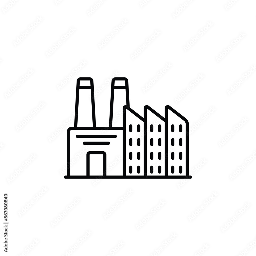Factory icon design with white background stock illustration Factory icon design with white background stock illustration