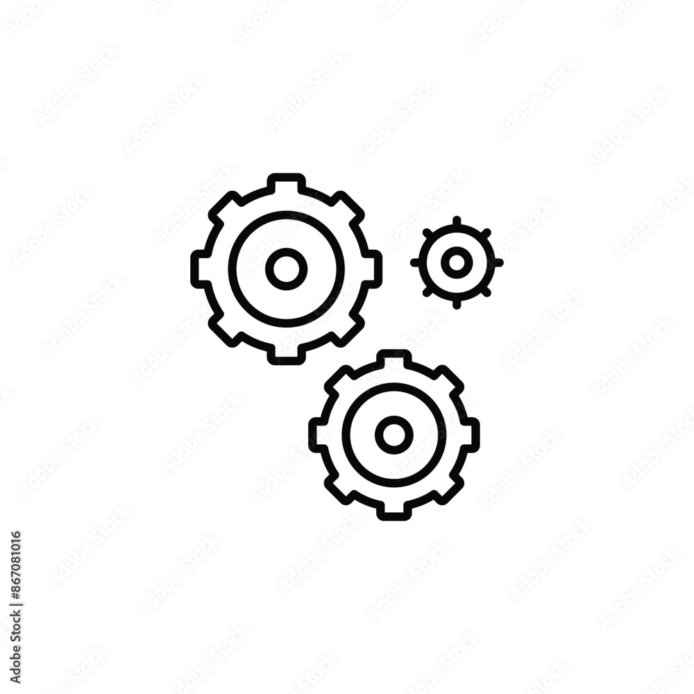 Settings icon design with white background stock illustration Settings icon design with white background stock illustration