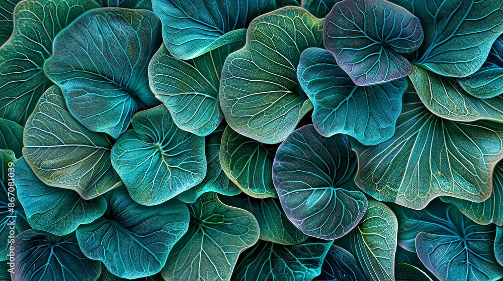 Green tropical plant close-up Green tropical plant close-up
