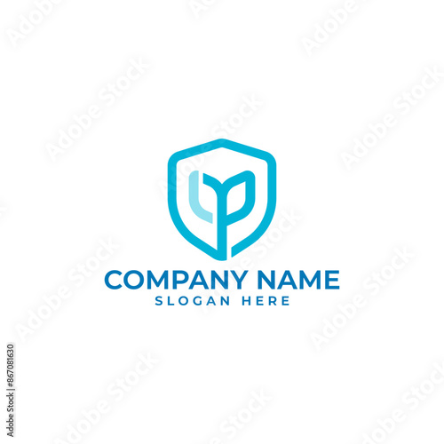 LP initial lettermark with the LP as the sprout to represent growth and the shield represent guardian and togetherness